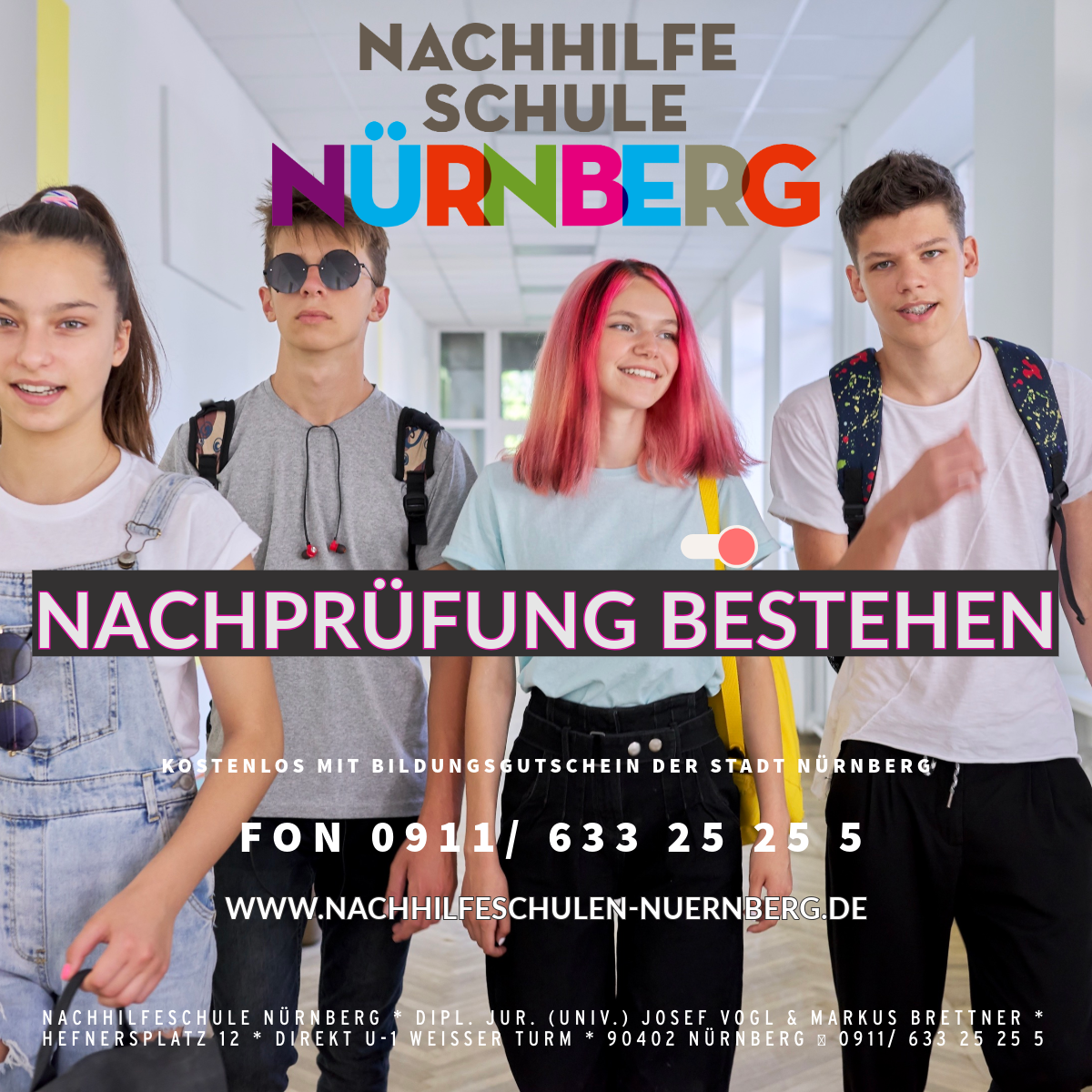 Nachprüfungsvorbereitung Nachprüfung bestehen Realschule Gymnasium Nürnberg Mathe Deutsch Englisch Latein Französisch Physik Chemie BWR BSK